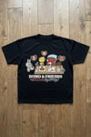 Siyah Anime Domo & Friends Valentine's Day Party  Unisex T-Shirt