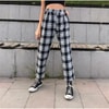 Siyah Beyaz Grunge Ekoseli Pantolon