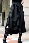 Siyah Chinese Street Wear Salaş Uzun Etek 