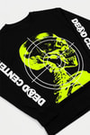 Siyah Death Center Gotik Grunge Y2K Unisex Sweatshirt