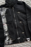 Siyah Deftones Entombed Kancalı Gabardin Grunge Gotik Y2K Unisex Ceket