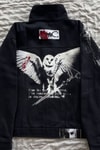 Siyah Deftones Entombed Kancalı Gabardin Grunge Gotik Y2K Unisex Ceket