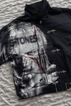 Siyah Deftones Entombed Kancalı Gabardin Grunge Gotik Y2K Unisex Ceket