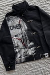 Siyah Deftones Entombed Kancalı Gabardin Grunge Gotik Y2K Unisex Ceket