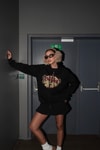 Siyah Gennine Dicries Skulls Kapüşonlu Sweatshirt