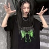 Siyah Gothic Kelebek (Unisex) T-Shirt