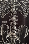 Siyah Gotik Anatomik İskelet Grunge Y2K Unisex T-Shirt