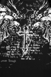 Siyah Gotik Cross Eagle Y2K Unisex T-Shirt