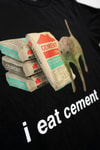 Siyah I Eat Cement Cat Unisex T-Shirt