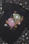 Siyah Invader Zim Gir & Piggy Y2K Unisex T-Shirt