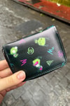 Siyah Invader Zim GIR Texture Unisex Cüzdan