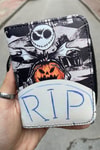 Siyah Jack Skellington Noel Gecesi Kabusu RIP Kısa Cüzdan