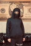 Siyah Kar Maskeli Samuray Kapüşonlu Sweatshirt