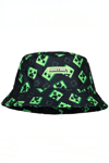 Siyah Minecraft Creeper Bucket Şapka