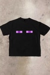 Siyah Minecraft Endreman Eyes Unisex T-Shirt