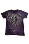 Siyah Mor Vindication Skull Skeleton Gotik Y2K Unisex T-Shirt