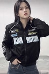 Siyah Motor Racer Retro Y2K Unisex Ceket