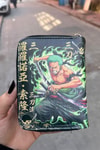 Siyah One Piece Roronoa Zoro Anime Unisex Cüzdan