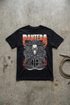 Siyah Pantera Skull & Snake Unisex Y2K T-Shirt