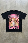 Siyah Professşonal Yapper Cat Meme Unisex T-Shirt