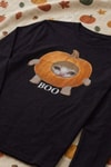 Siyah Pumpkin Cat BOO Halloween Unisex Sweatshirt