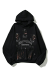 Siyah Represent Thoroughbred Unisex Kapüşonlu Sweatshirt
