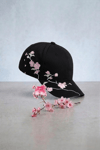 Siyah Sakura Baseball Şapka