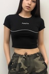 Siyah Şerit Detay Rokbb Kob Y2K Kısa Kollu Crop