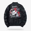 Siyah Session Baby Devil Retro Unisex Bomber Ceket