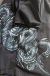 Siyah Silver Dragon Grafitti Harajuku Y2K Unisex T-Shirt