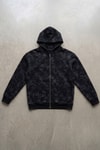 Siyah Sisli Streetwear Kapüşonlu Unisex Hırka