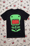 Siyah Skeleton Fosforlu Domo Kun Halloween Unisex T-Shirt