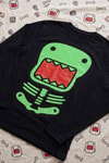 Siyah Skeleton Fosforlu Domo Kun Halloween Unisex Sweatshirt