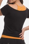 Siyah Skeleton Pumpkin Ekli Gotik Halloween Y2K Kısa Kollu Crop