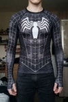Siyah Spider Man Unisex Uzun Kollu T-Shirt