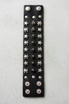 Siyah Star Skull Dikenli Üç Şerit Gotik Bileklik