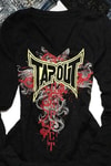 Siyah Tapout Gotik Y2K Uzun Kollu Crop