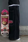 Siyah Ters Dikiş Skater Streetwear Y2K Unisex Baggy Pantolon