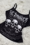 Siyah The Stronger Gotik Y2K Askılı Crop