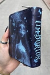Siyah Tim Burton Corpse Bride Emily Baskılı Kısa Cüzdan