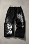 Siyah Tribal Angel Gotik Harajuku Ek Detaylı Y2K Unisex Eşofman