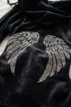 Siyah Wings Gotik Y2K Crop Hırka
