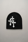 Syah Haçlı Gotik Unisex Bere