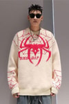 Yeni Beyaz Spider-Man Örümcek Ağı Oversize Kazak 
