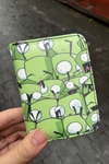 Yeşil Invader Zim Faces Texture Unisex Cüzdan