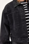 Cep Detaylı Denim Ceket Siyah