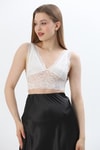Dantel Bralet Büstiyer Beyaz