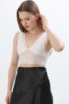 Dantel Bralet Büstiyer Beyaz