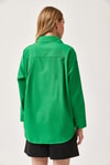 Oversize Basic Gömlek Yeşil