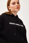 Oversize Kapüşonlu Kanguru Cepli Sweatshirt Siyah